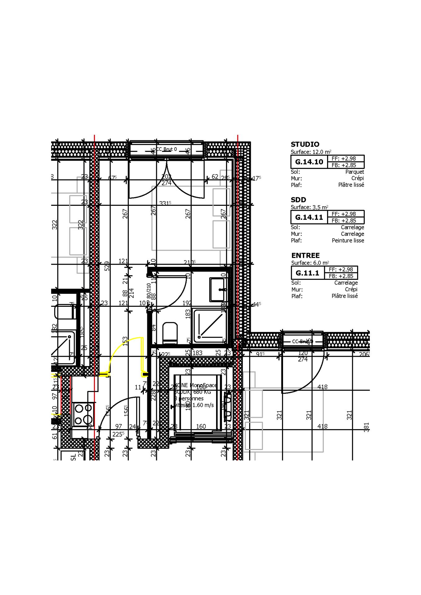 Berges 3 – Studio au 4ème étage