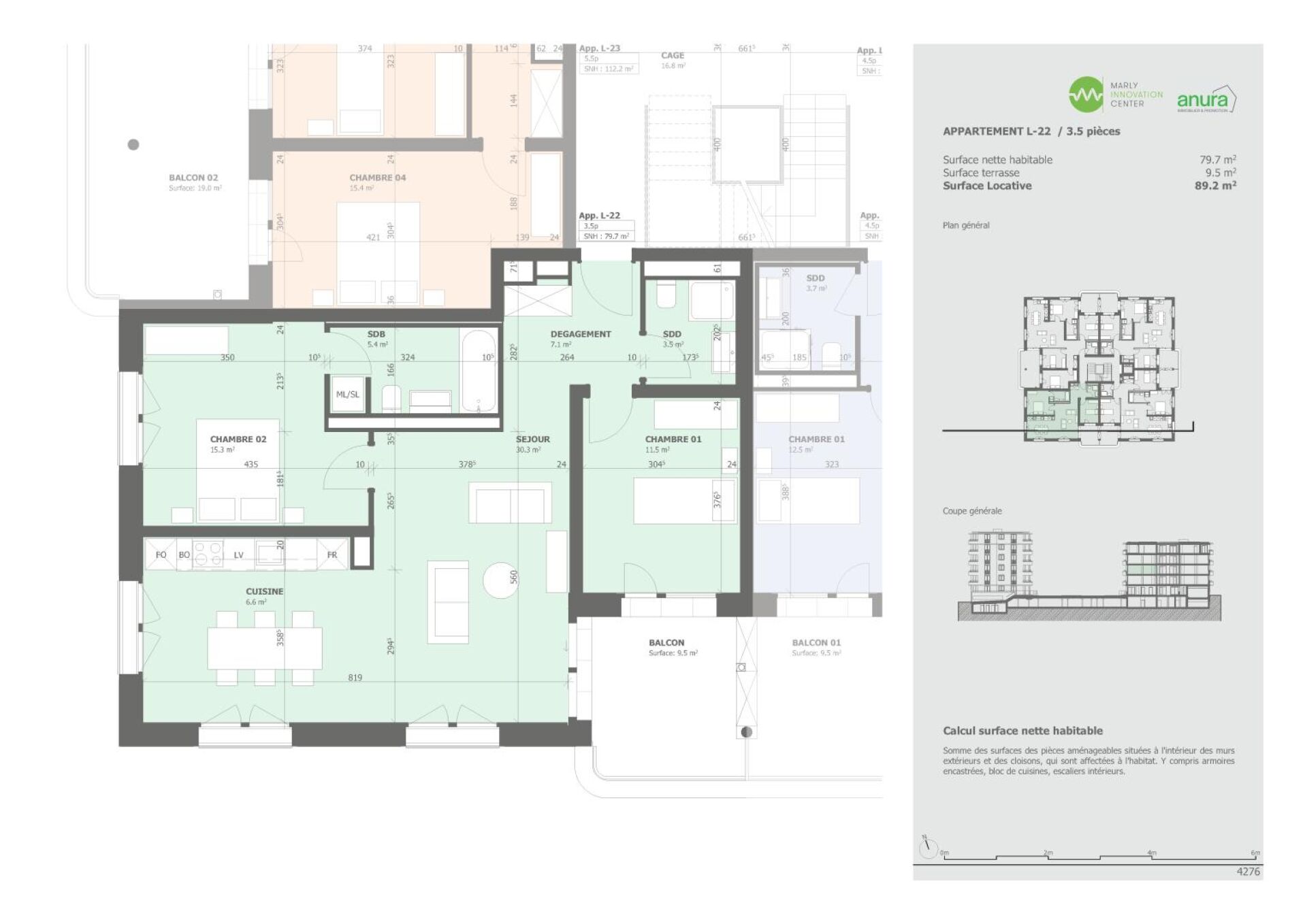Prairie 3 – Appartement 3.5 pièces au 2ème étage