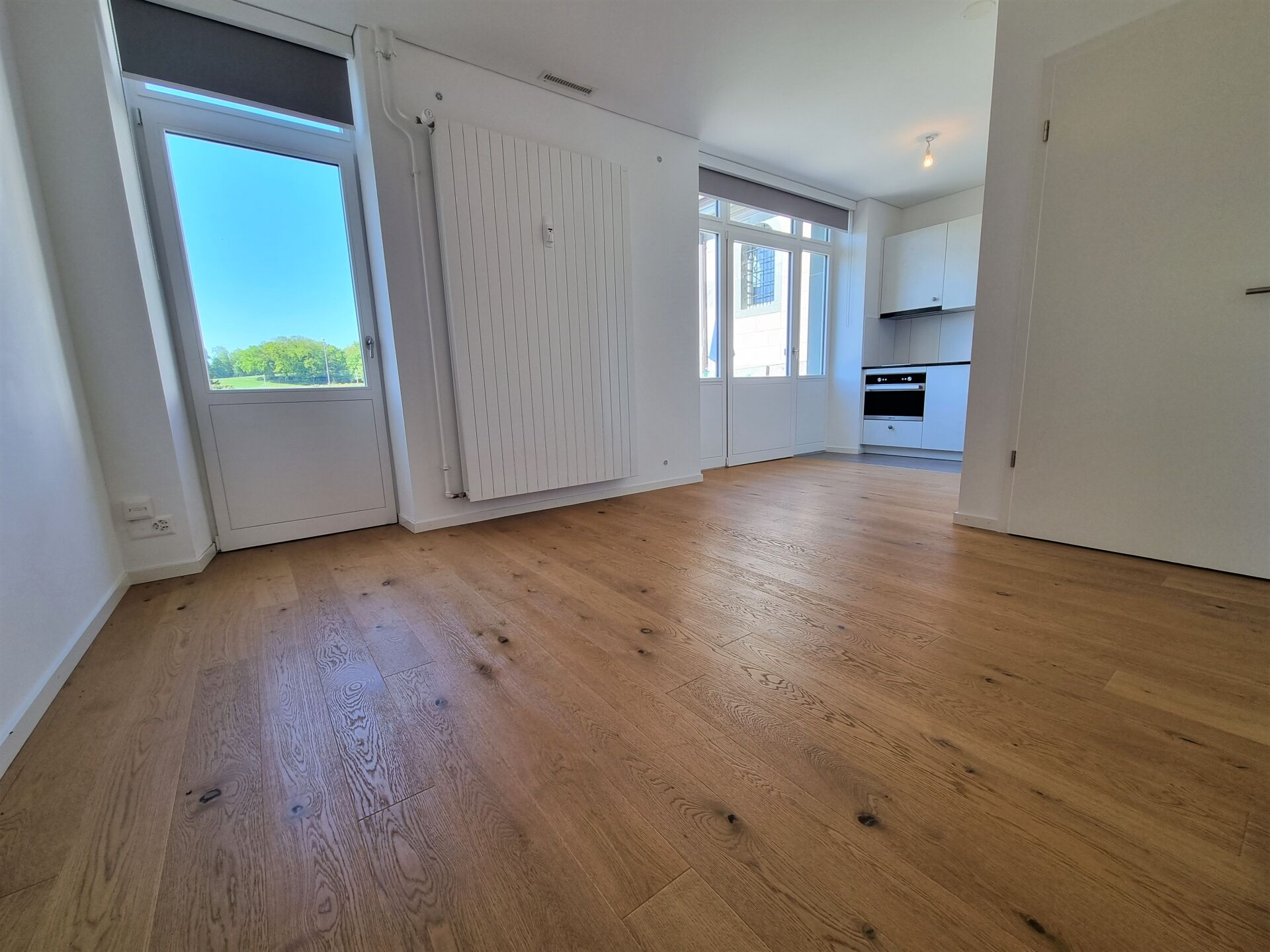 Belfaux – Appartement de 2 pièces au rez-de-chaussée avec terrasse et jardin